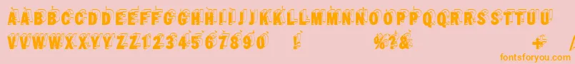 Wirewalkersvertigo Font – Orange Fonts on Pink Background