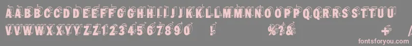 Wirewalkersvertigo Font – Pink Fonts on Gray Background