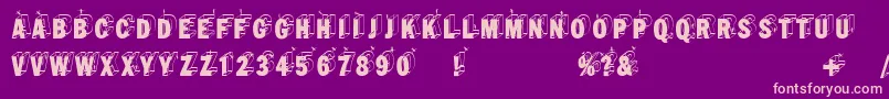 Wirewalkersvertigo Font – Pink Fonts on Purple Background