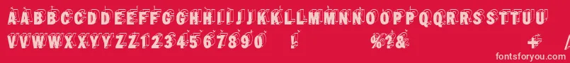 Wirewalkersvertigo Font – Pink Fonts on Red Background