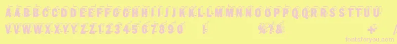 Wirewalkersvertigo Font – Pink Fonts on Yellow Background