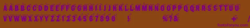 Wirewalkersvertigo Font – Purple Fonts on Brown Background