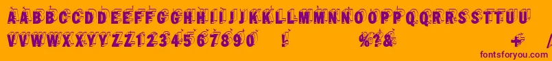 Wirewalkersvertigo Font – Purple Fonts on Orange Background