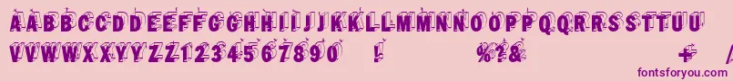 Wirewalkersvertigo Font – Purple Fonts on Pink Background