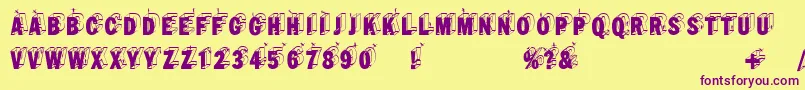 Wirewalkersvertigo Font – Purple Fonts on Yellow Background