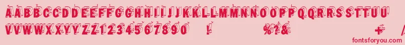 Wirewalkersvertigo Font – Red Fonts on Pink Background