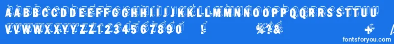Wirewalkersvertigo Font – White Fonts on Blue Background