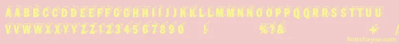 Wirewalkersvertigo Font – Yellow Fonts on Pink Background