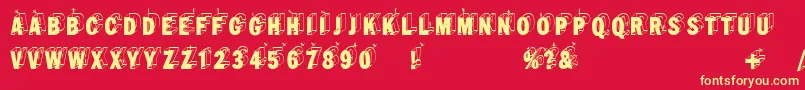 Wirewalkersvertigo Font – Yellow Fonts on Red Background