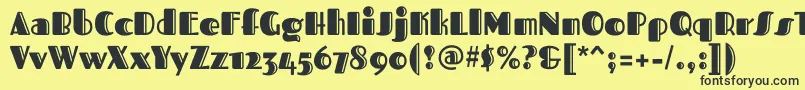 FascinateinlineRegular Font – Black Fonts on Yellow Background