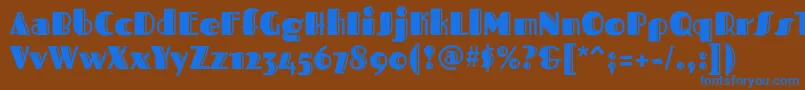 FascinateinlineRegular Font – Blue Fonts on Brown Background