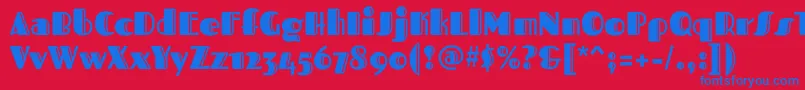 Police FascinateinlineRegular – polices bleues sur fond rouge