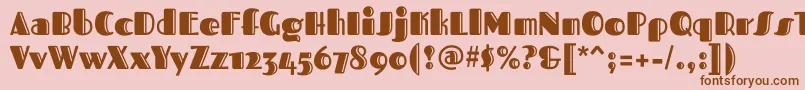 FascinateinlineRegular Font – Brown Fonts on Pink Background