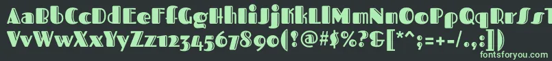 FascinateinlineRegular Font – Green Fonts on Black Background