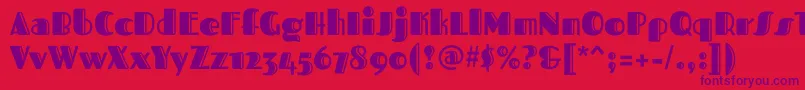 FascinateinlineRegular Font – Purple Fonts on Red Background