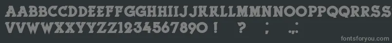 フォントHerneBold – 黒い背景に灰色の文字