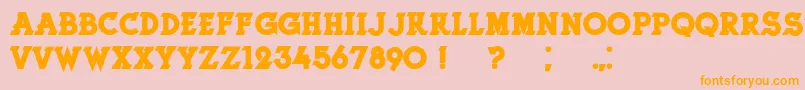 HerneBold Font – Orange Fonts on Pink Background
