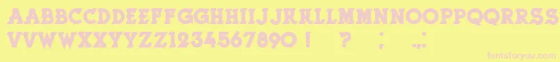 HerneBold Font – Pink Fonts on Yellow Background