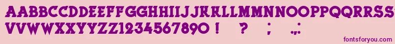 HerneBold-Schriftart – Violette Schriften auf rosa Hintergrund