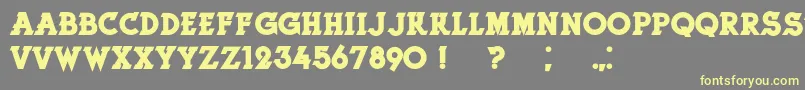 HerneBold Font – Yellow Fonts on Gray Background