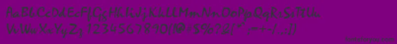 MinstrellaRegular Font – Black Fonts on Purple Background