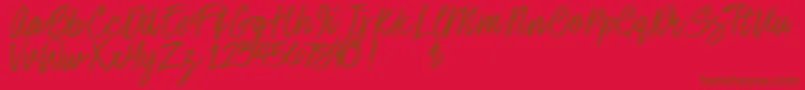 Stoneheartsdemo Font – Brown Fonts on Red Background
