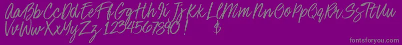Stoneheartsdemo Font – Gray Fonts on Purple Background