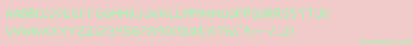 fuente 2toon2v2 – Fuentes Verdes Sobre Fondo Rosa