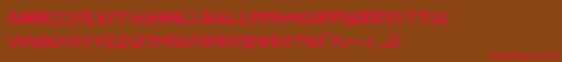 2toon2v2 Font – Red Fonts on Brown Background