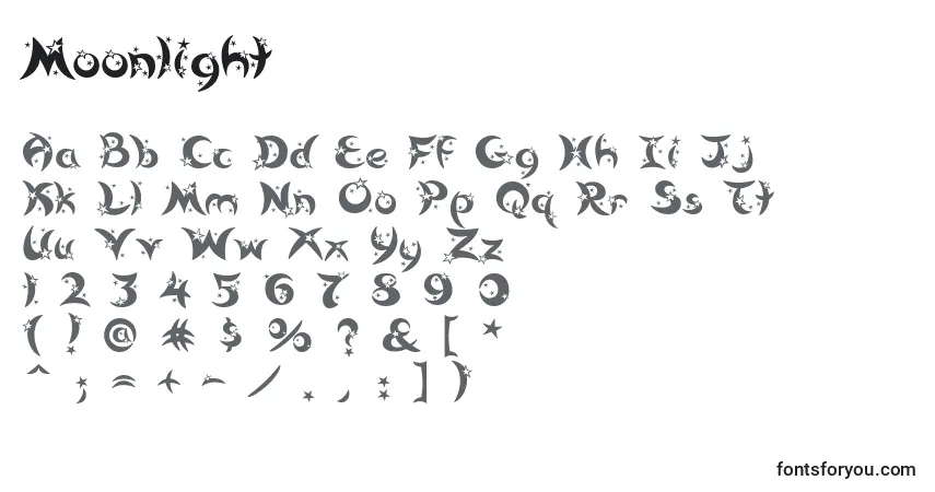 Moonlightフォント–アルファベット、数字、特殊文字