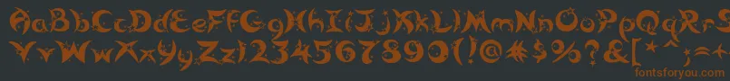Moonlight Font – Brown Fonts on Black Background