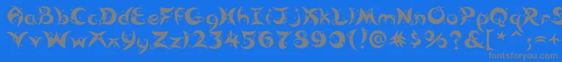 Moonlight Font – Gray Fonts on Blue Background