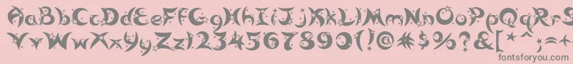 Moonlight Font – Gray Fonts on Pink Background