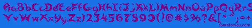 Moonlight Font – Purple Fonts on Blue Background