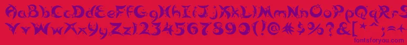Moonlight Font – Purple Fonts on Red Background