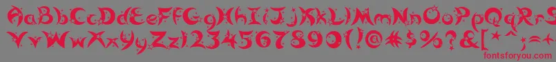 Moonlight Font – Red Fonts on Gray Background