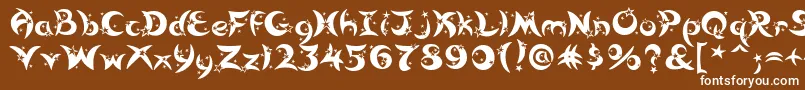 フォントMoonlight – 茶色の背景に白い文字