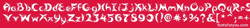 Moonlight Font – White Fonts on Red Background