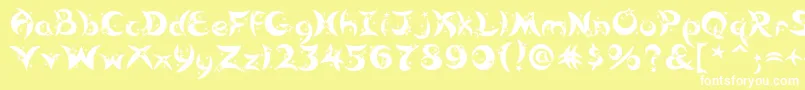 フォントMoonlight – 黄色い背景に白い文字