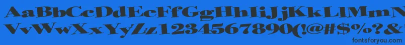 Helterskelter Font – Black Fonts on Blue Background