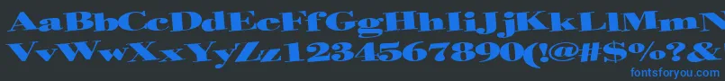 Helterskelter Font – Blue Fonts on Black Background