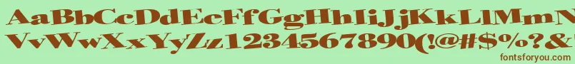 Helterskelter Font – Brown Fonts on Green Background