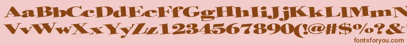 Helterskelter Font – Brown Fonts on Pink Background