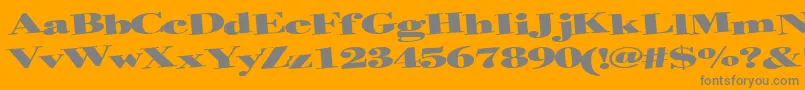 Helterskelter Font – Gray Fonts on Orange Background