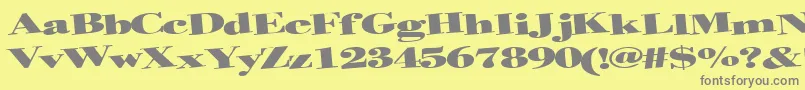 Helterskelter Font – Gray Fonts on Yellow Background
