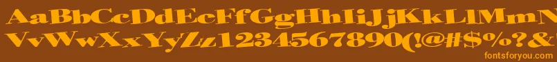 Helterskelter Font – Orange Fonts on Brown Background