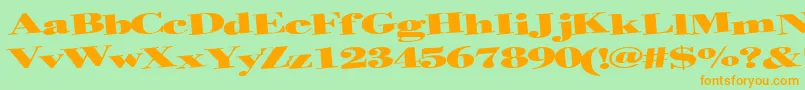Helterskelter Font – Orange Fonts on Green Background