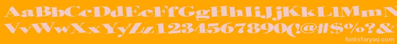 Więcej informacji o czcionce Helterskelter Czcionka Helterskelter – różowe czcionki na pomarańczowym tle