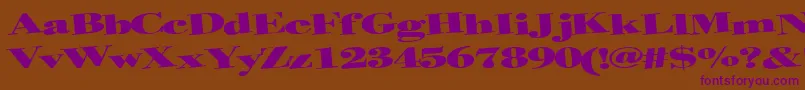 Helterskelter Font – Purple Fonts on Brown Background