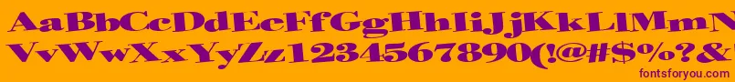 Helterskelter Font – Purple Fonts on Orange Background